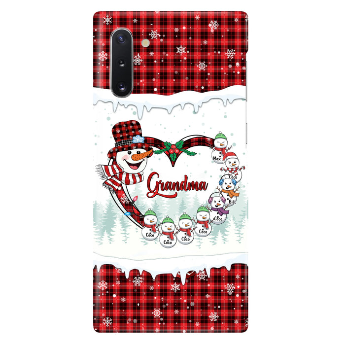 Personalized Christmas Grandma Children Phone Case - Gift For Grandma/Mom - Up to 8 Kids - Case For iPhone/Samsung