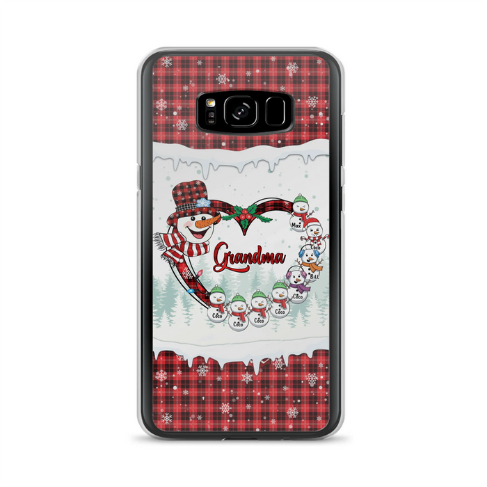 Personalized Christmas Grandma Children Phone Case - Gift For Grandma/Mom - Up to 8 Kids - Case For iPhone/Samsung