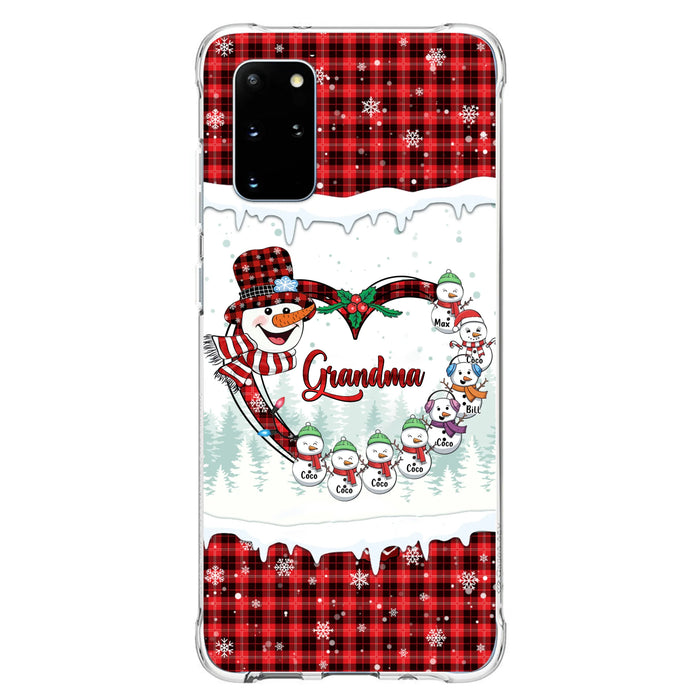 Personalized Christmas Grandma Children Phone Case - Gift For Grandma/Mom - Up to 8 Kids - Case For iPhone/Samsung