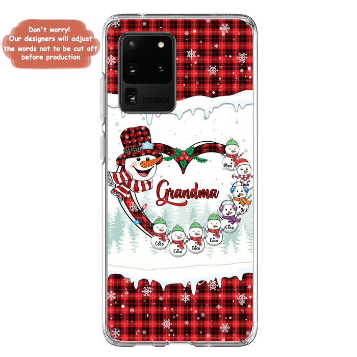 Personalized Christmas Grandma Children Phone Case - Gift For Grandma/Mom - Up to 8 Kids - Case For iPhone/Samsung