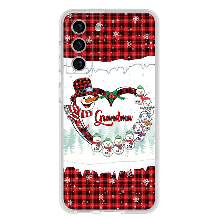 Personalized Christmas Grandma Children Phone Case - Gift For Grandma/Mom - Up to 8 Kids - Case For iPhone/Samsung
