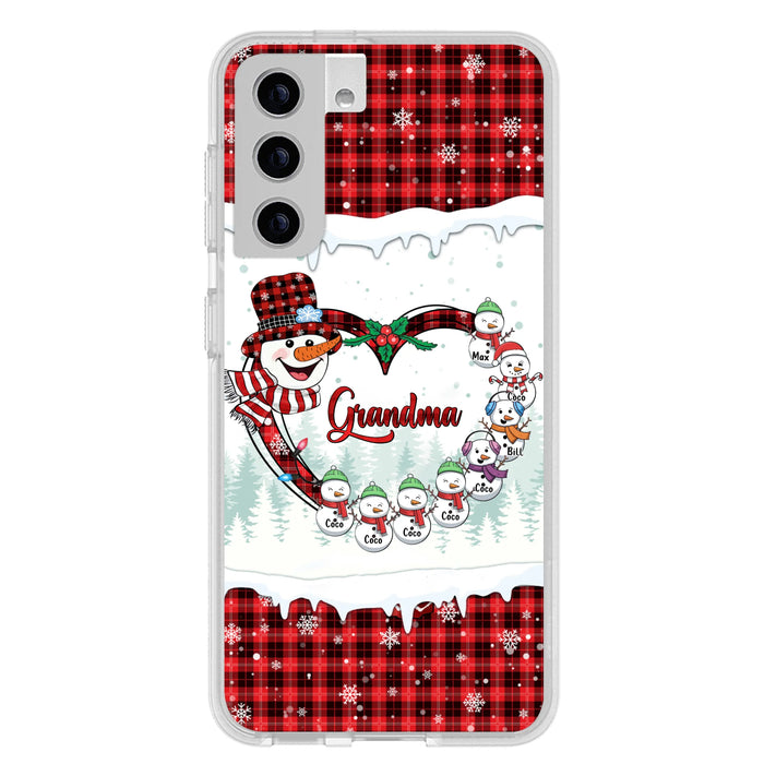 Personalized Christmas Grandma Children Phone Case - Gift For Grandma/Mom - Up to 8 Kids - Case For iPhone/Samsung