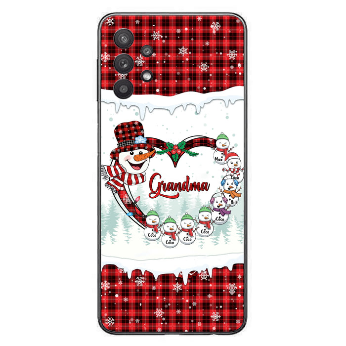 Personalized Christmas Grandma Children Phone Case - Gift For Grandma/Mom - Up to 8 Kids - Case For iPhone/Samsung