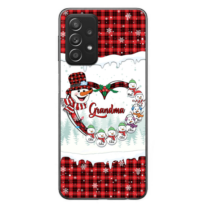 Personalized Christmas Grandma Children Phone Case - Gift For Grandma/Mom - Up to 8 Kids - Case For iPhone/Samsung