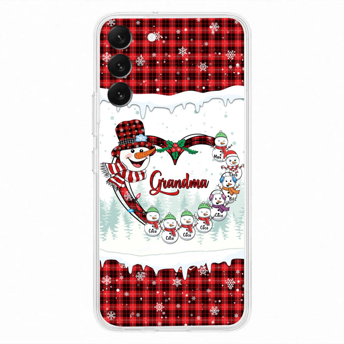 Personalized Christmas Grandma Children Phone Case - Gift For Grandma/Mom - Up to 8 Kids - Case For iPhone/Samsung