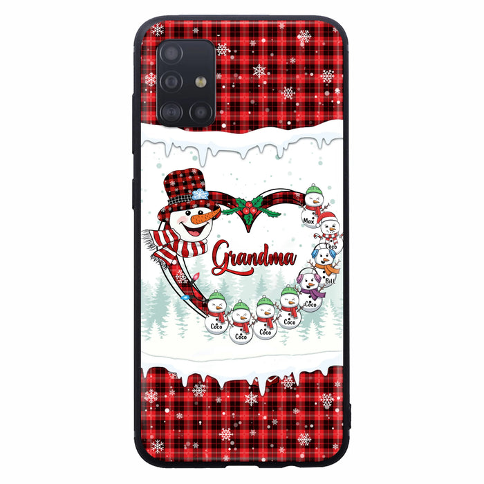 Personalized Christmas Grandma Children Phone Case - Gift For Grandma/Mom - Up to 8 Kids - Case For iPhone/Samsung