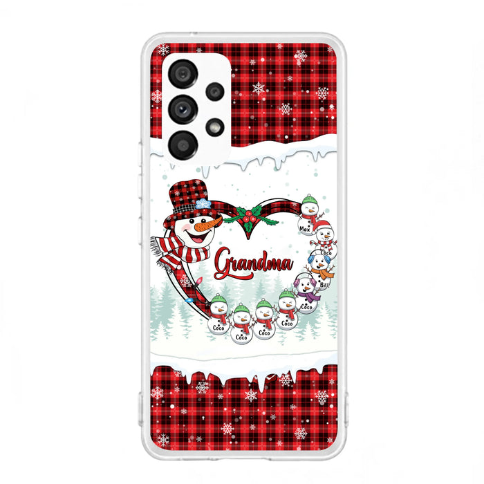 Personalized Christmas Grandma Children Phone Case - Gift For Grandma/Mom - Up to 8 Kids - Case For iPhone/Samsung