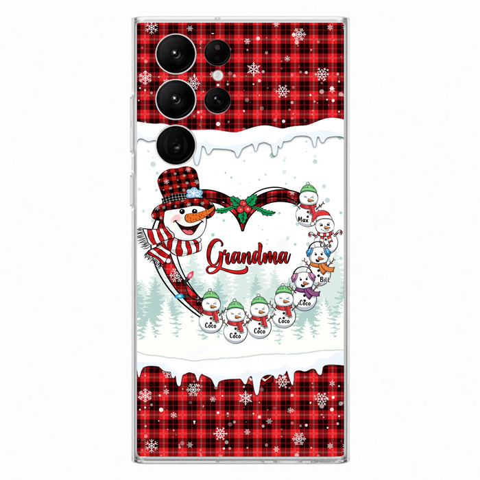 Personalized Christmas Grandma Children Phone Case - Gift For Grandma/Mom - Up to 8 Kids - Case For iPhone/Samsung