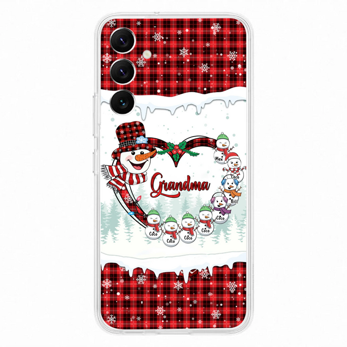 Personalized Christmas Grandma Children Phone Case - Gift For Grandma/Mom - Up to 8 Kids - Case For iPhone/Samsung