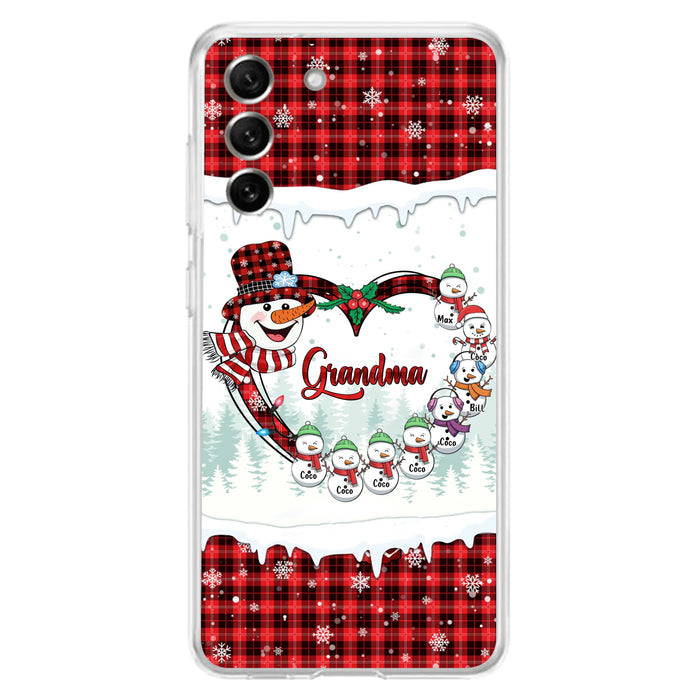 Personalized Christmas Grandma Children Phone Case - Gift For Grandma/Mom - Up to 8 Kids - Case For iPhone/Samsung