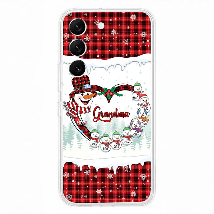 Personalized Christmas Grandma Children Phone Case - Gift For Grandma/Mom - Up to 8 Kids - Case For iPhone/Samsung