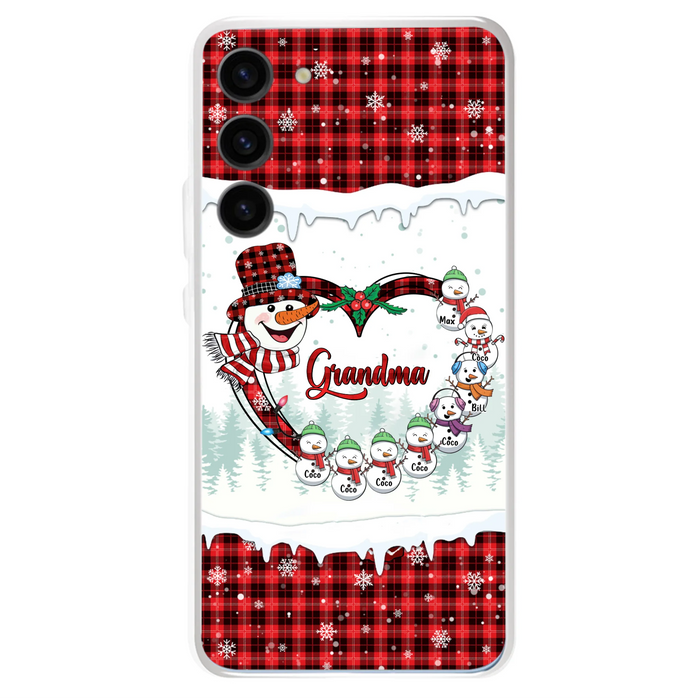 Personalized Christmas Grandma Children Phone Case - Gift For Grandma/Mom - Up to 8 Kids - Case For iPhone/Samsung