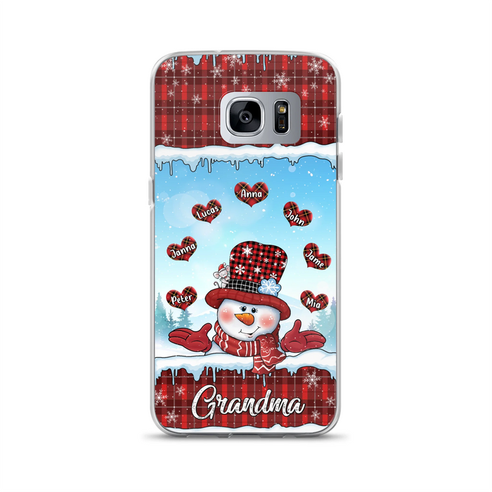 Personalized Grandma Children Phone Case - Christmas Gift For Grandma/Mom - Up to 7 Kids - Case For iPhone/Samsung