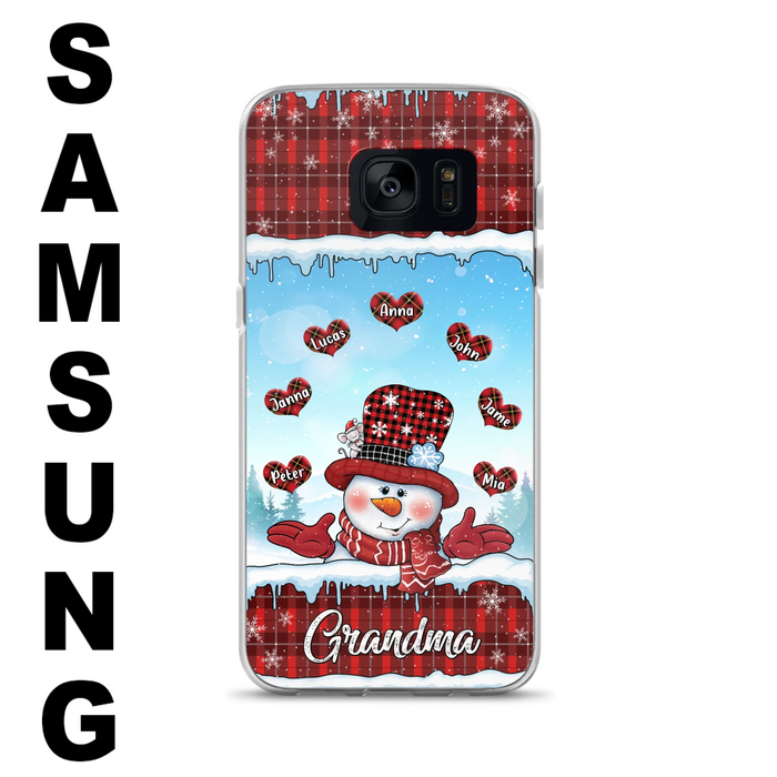 Personalized Grandma Children Phone Case - Christmas Gift For Grandma/Mom - Up to 7 Kids - Case For iPhone/Samsung