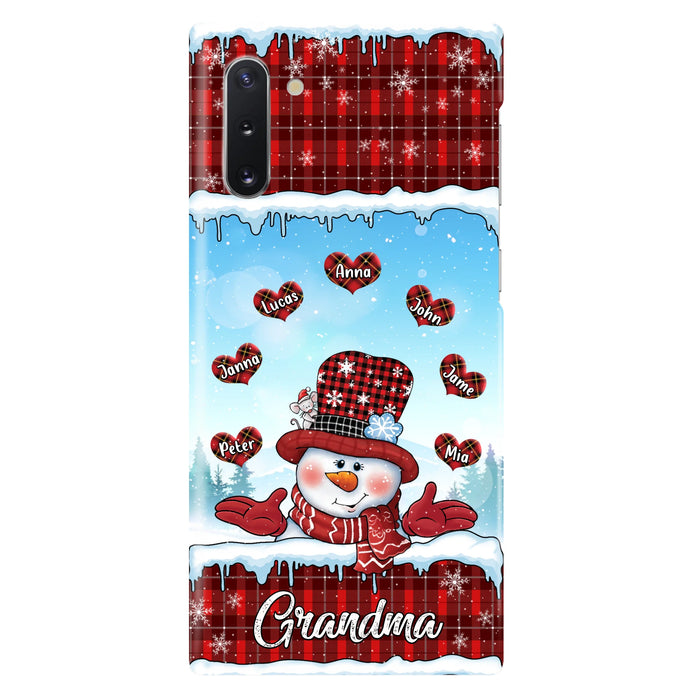Personalized Grandma Children Phone Case - Christmas Gift For Grandma/Mom - Up to 7 Kids - Case For iPhone/Samsung