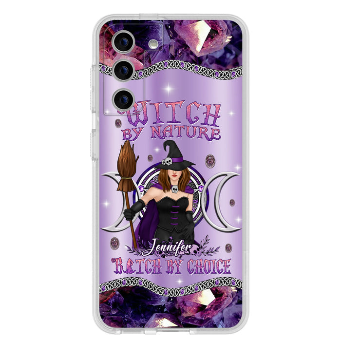 Custom Personalized Sparkling Witch Phone Case - Halloween Gift Idea - Witch By Birth - Case For iPhone/ Samsung