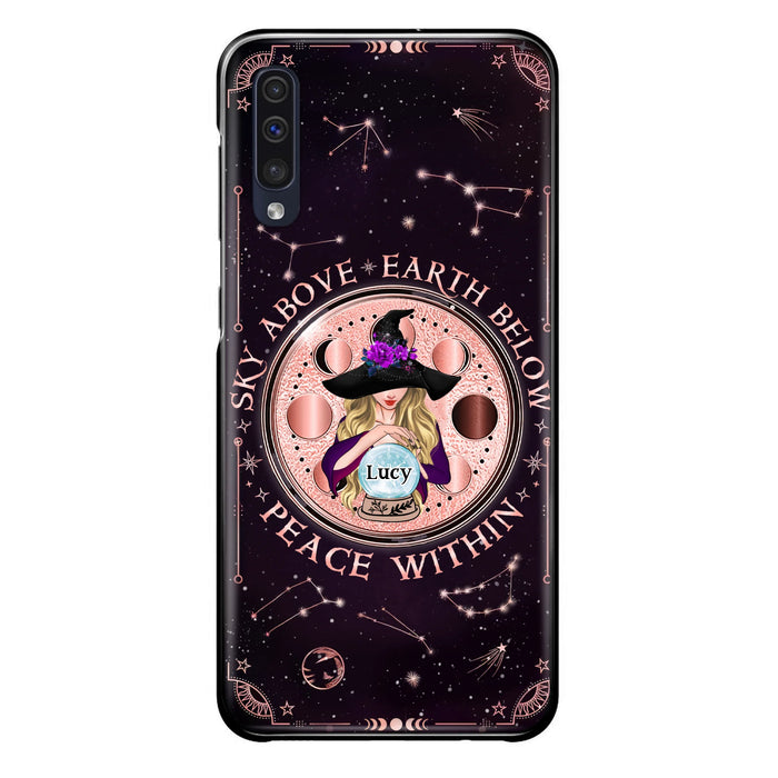 Custom Personalized Witch Phone Case - Gift Idea For Witch Lover - Sky Above Earth Below Peace Within - Case for iPhone/ Samsung