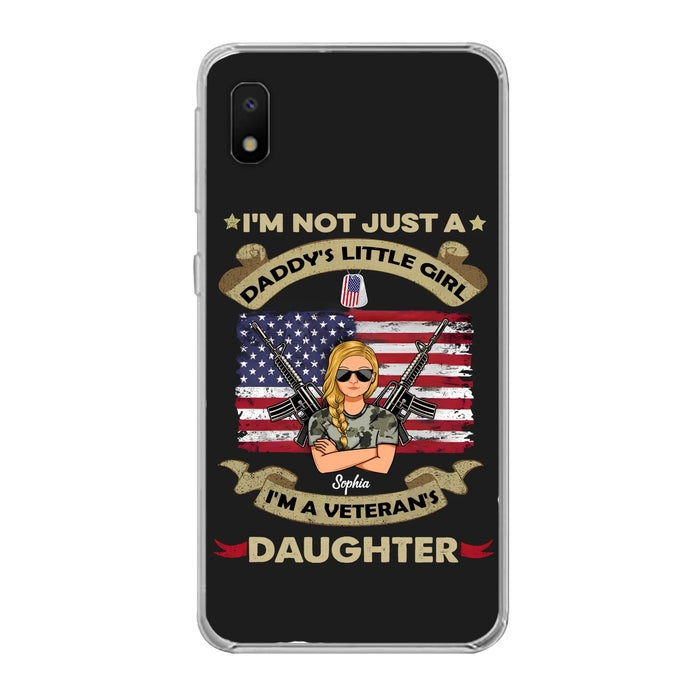 Custom Personalized Veteran's Daughter Phone Case - Gift Idea For Veteran/ Daughter - I'm Not Just A Daddy's Little Girl I'm A Veteran's Daughter - Case For iPhone/ Samsung