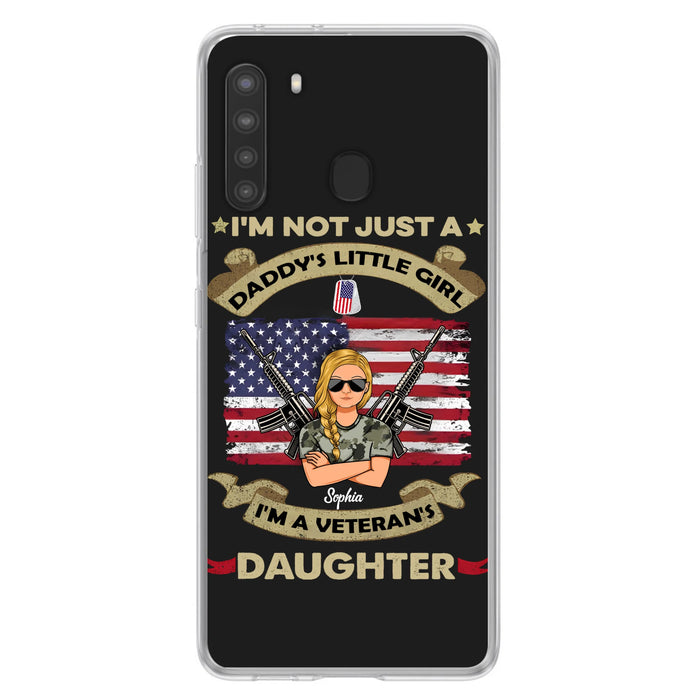 Custom Personalized Veteran's Daughter Phone Case - Gift Idea For Veteran/ Daughter - I'm Not Just A Daddy's Little Girl I'm A Veteran's Daughter - Case For iPhone/ Samsung