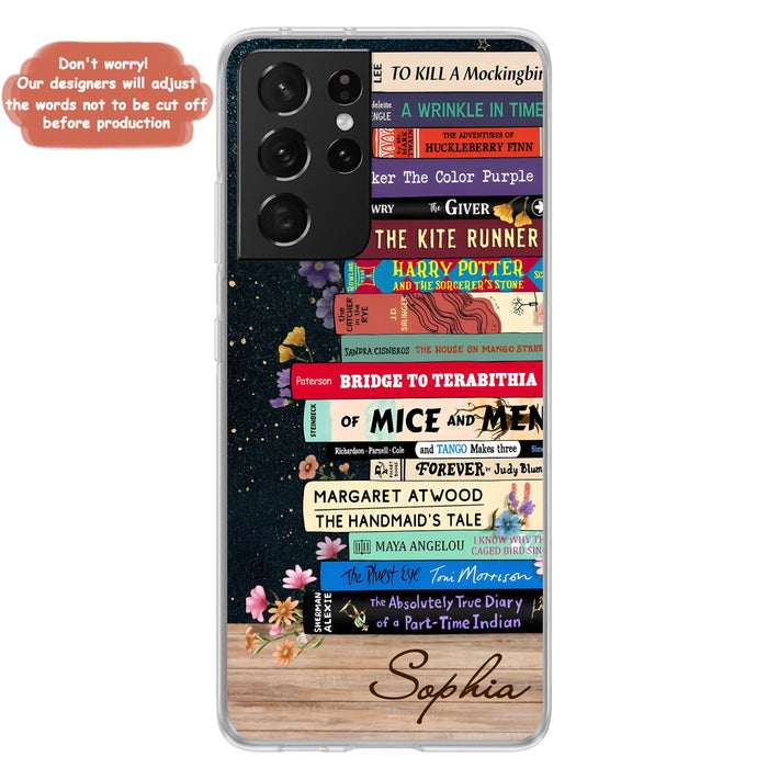 Custom Personalized Books Phone Case - Reading Book Lover Gift Idea - Case For iPhone/ Samsung