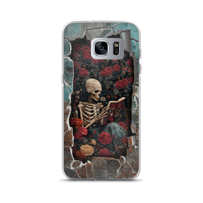 Custom Personalized Bookish Skeleton Phone Case - Reading Book Lover Gift Idea - Case For iPhone/ Samsung