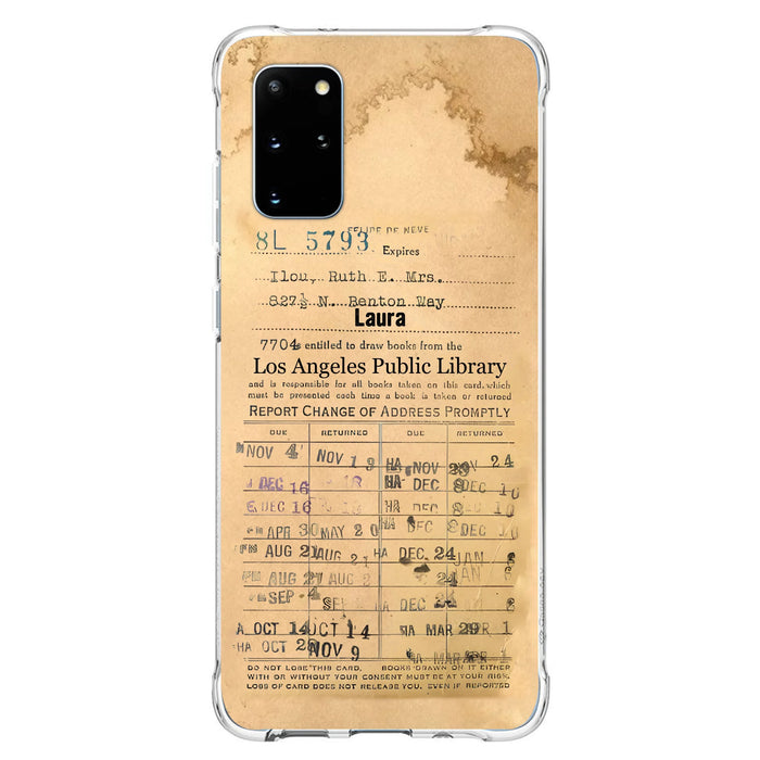 Custom Personalized Library Card Vintage Phone Case - Gift Idea For Reading Lover - Case For iPhone/ Samsung