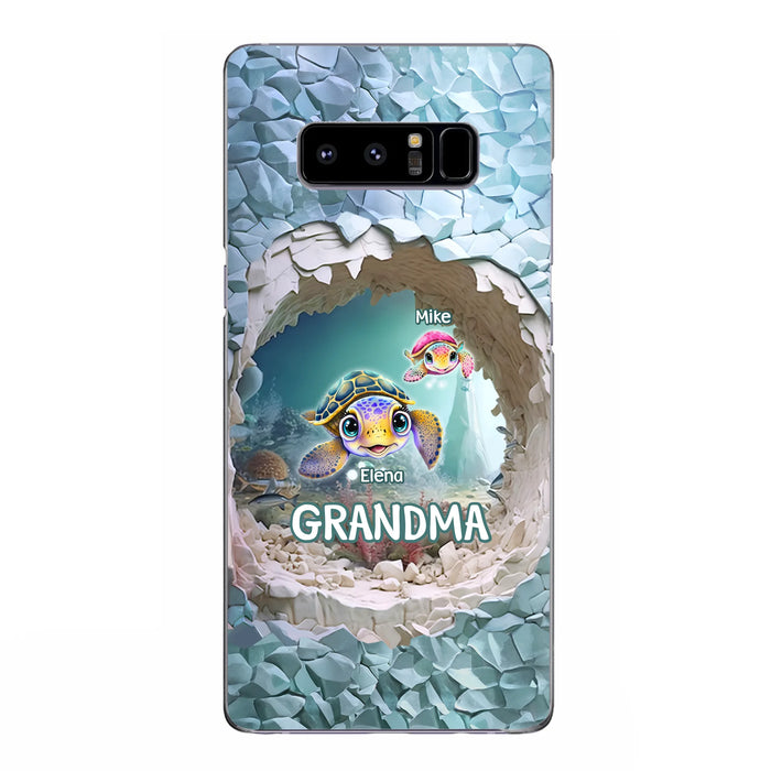 Personalized Turtle Phone Case - Up to 10 Kids - Mother's Day Gift Idea For Grandma - Case for iPhone/Samsung