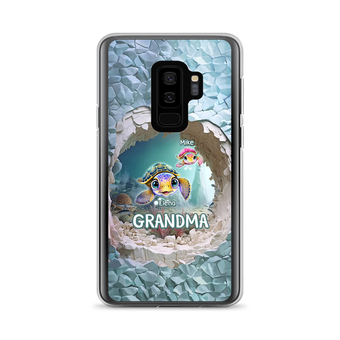Personalized Turtle Phone Case - Up to 10 Kids - Mother's Day Gift Idea For Grandma - Case for iPhone/Samsung