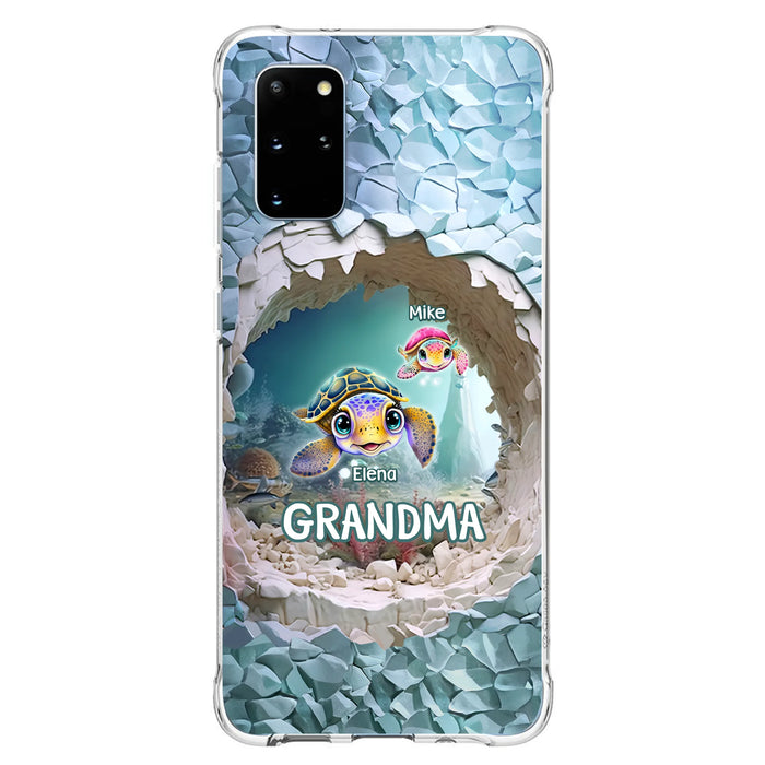 Personalized Turtle Phone Case - Up to 10 Kids - Mother's Day Gift Idea For Grandma - Case for iPhone/Samsung
