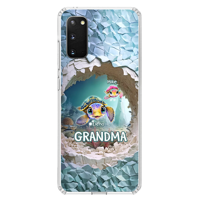 Personalized Turtle Phone Case - Up to 10 Kids - Mother's Day Gift Idea For Grandma - Case for iPhone/Samsung