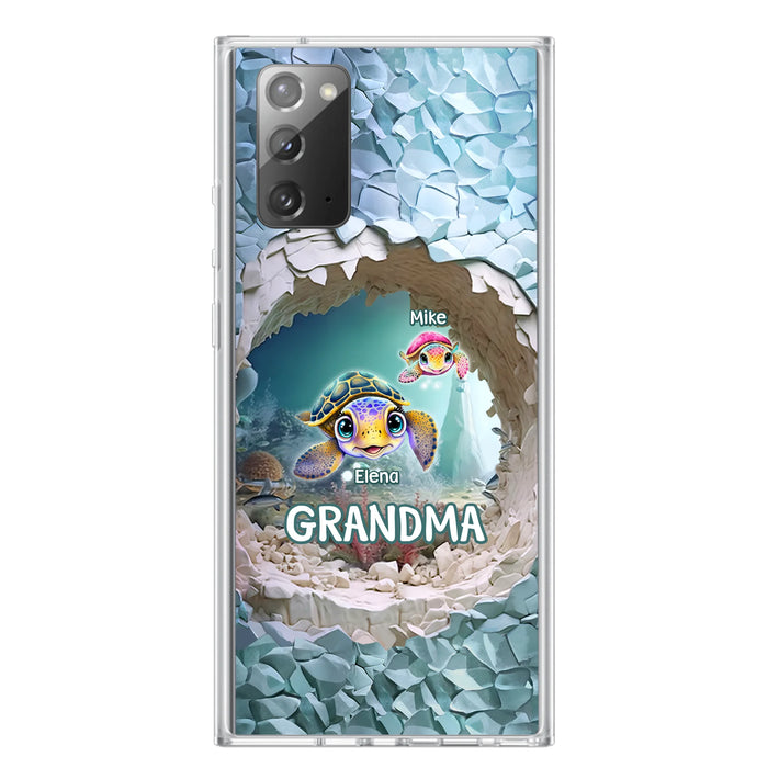 Personalized Turtle Phone Case - Up to 10 Kids - Mother's Day Gift Idea For Grandma - Case for iPhone/Samsung
