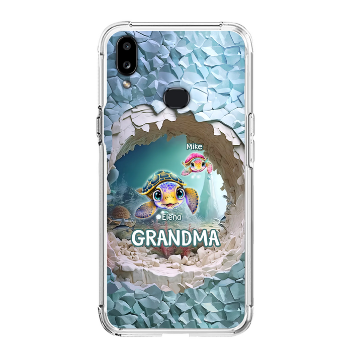 Personalized Turtle Phone Case - Up to 10 Kids - Mother's Day Gift Idea For Grandma - Case for iPhone/Samsung