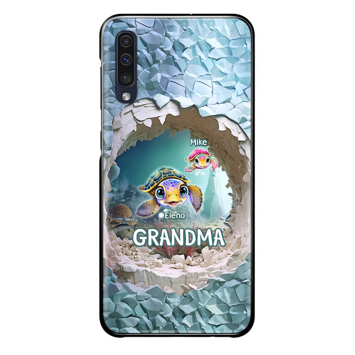 Personalized Turtle Phone Case - Up to 10 Kids - Mother's Day Gift Idea For Grandma - Case for iPhone/Samsung