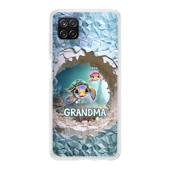Personalized Turtle Phone Case - Up to 10 Kids - Mother's Day Gift Idea For Grandma - Case for iPhone/Samsung