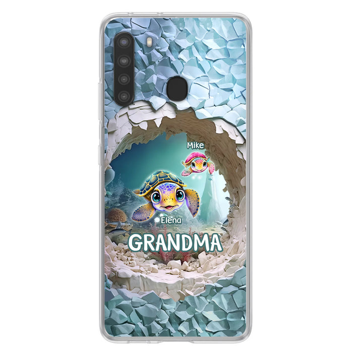 Personalized Turtle Phone Case - Up to 10 Kids - Mother's Day Gift Idea For Grandma - Case for iPhone/Samsung