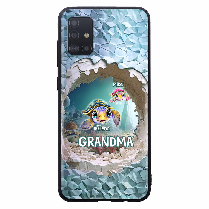 Personalized Turtle Phone Case - Up to 10 Kids - Mother's Day Gift Idea For Grandma - Case for iPhone/Samsung