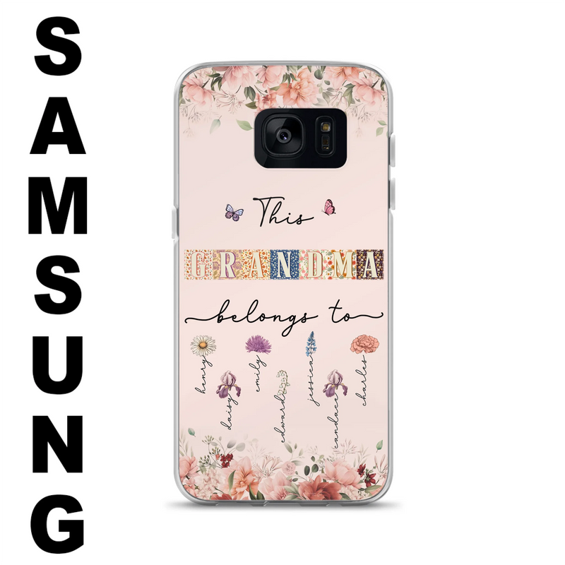 Personalized Grandma/Mom Phone Case - Up to 7 Kids - Mother's Day Gift Idea for Grandma/Mom - Case for iPhone/Samsung