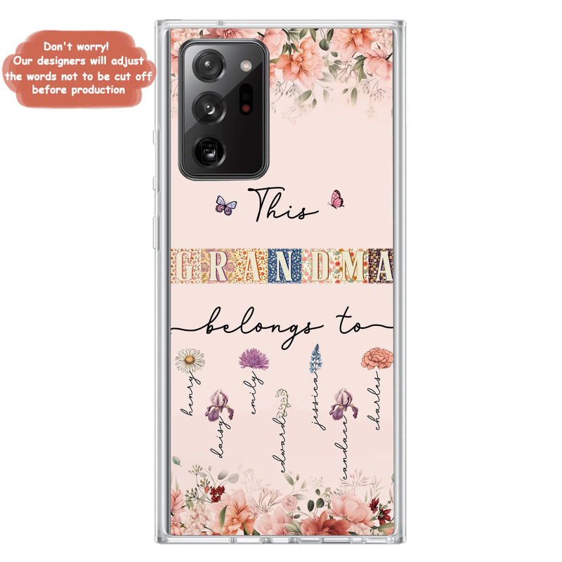 Personalized Grandma/Mom Phone Case - Up to 7 Kids - Mother's Day Gift Idea for Grandma/Mom - Case for iPhone/Samsung
