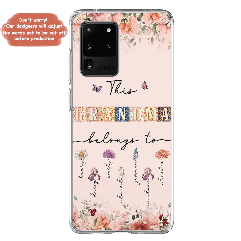 Personalized Grandma/Mom Phone Case - Up to 7 Kids - Mother's Day Gift Idea for Grandma/Mom - Case for iPhone/Samsung