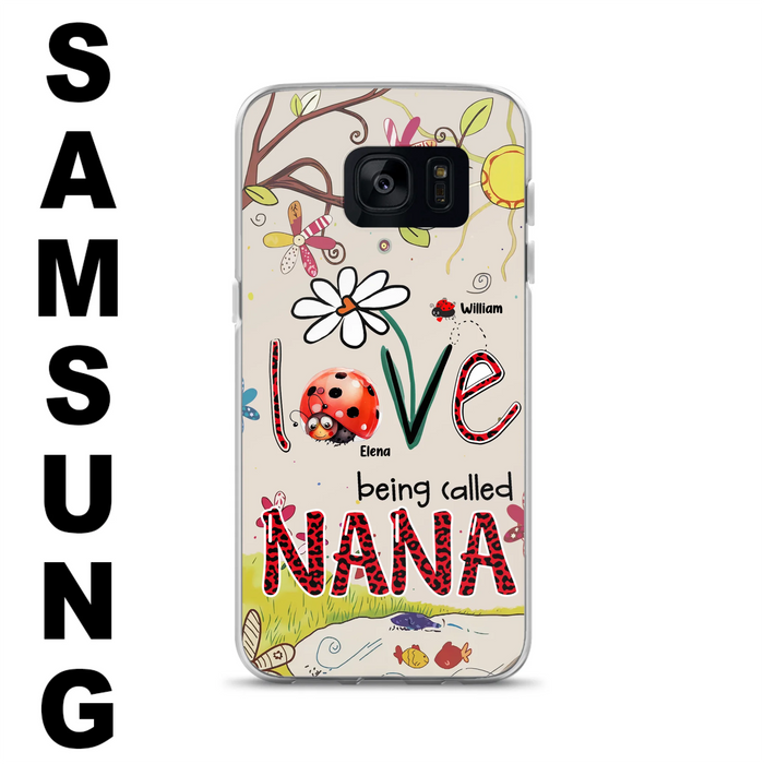 Personalized Grandma/Mom Phone Case - Gift Idea For Grandma - Up to 7 Kids - Love Being Called Gigi - Cases For iPhone/ Samsung