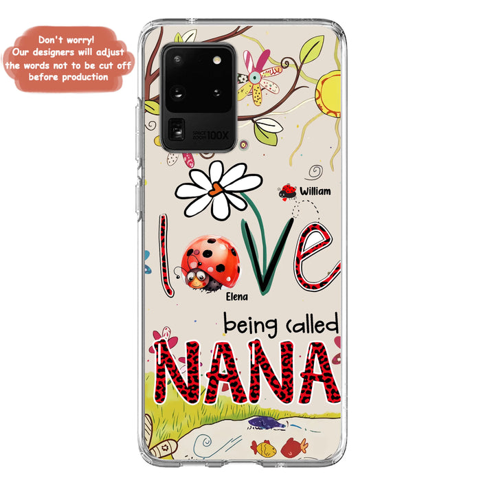 Personalized Grandma/Mom Phone Case - Gift Idea For Grandma - Up to 7 Kids - Love Being Called Gigi - Cases For iPhone/ Samsung