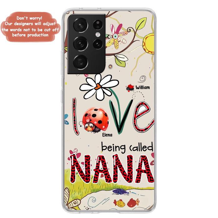 Personalized Grandma/Mom Phone Case - Gift Idea For Grandma - Up to 7 Kids - Love Being Called Gigi - Cases For iPhone/ Samsung
