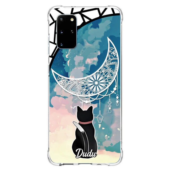 Custom Personalized Black Cat Phone Case - Gift Idea For Cat Lover - Case For iPhone/Samsung