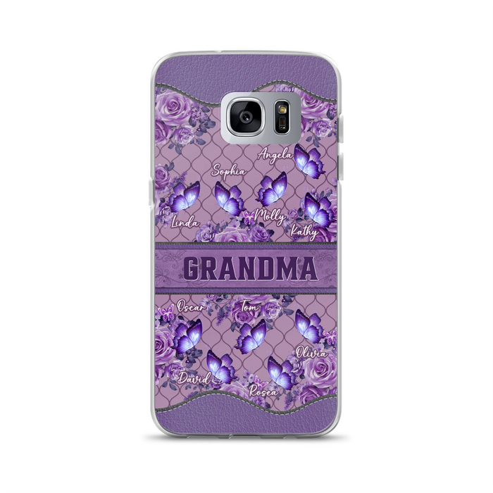 Personalized Grandma Butterfly Phone Case - Gift Idea For Mother's Day/Grandma - Cases For iPhone/Samsung