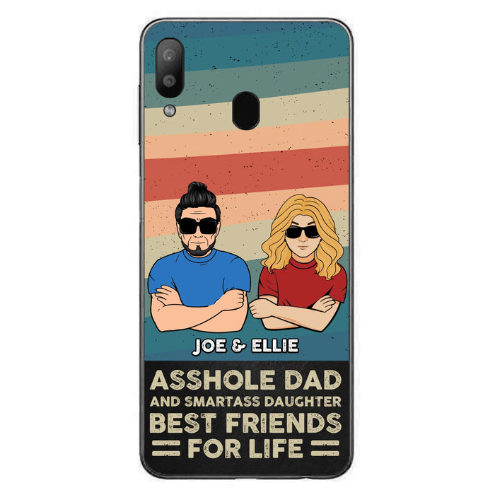 Personalized Dad/Mom And Daughter/Son Phone Case - Gift Idea For Father's Day/Mother's Day From Daughter/Son - Asshole Dad - Cases For Samsung/iPhone