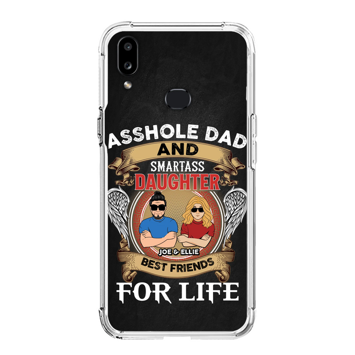 Personalized Dad/Mom And Daughter/Son Phone Case - Gift Idea For Father's Day/Mother's Day From Daughter/Son - Asshole Dad And Smartass Daughter  - Cases For Samsung/iPhone