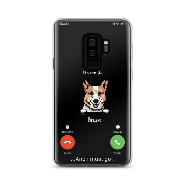Personalized Dog Phone Case - Gift Idea For Dog Lover/Mother's Day/Father's Day - Up to 5 Dogs - Boss Is Calling And I Must Go - Case For iPhone/Samsung