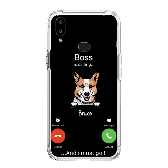 Personalized Dog Phone Case - Gift Idea For Dog Lover/Mother's Day/Father's Day - Up to 5 Dogs - Boss Is Calling And I Must Go - Case For iPhone/Samsung