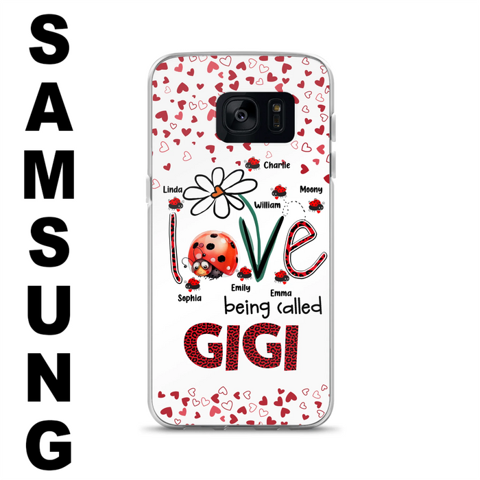 Personalized Grandma Phone Case - Gift Idea For Grandma - Up to 7 Kids - Love Being Called Gigi - Cases For iPhone/Samsung