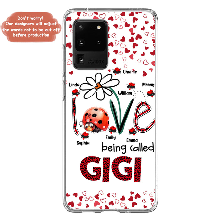 Personalized Grandma Phone Case - Gift Idea For Grandma - Up to 7 Kids - Love Being Called Gigi - Cases For iPhone/Samsung